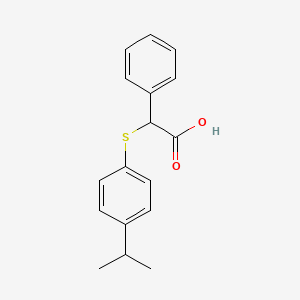 molecular formula C17H18O2S B3389809 2-Phenyl-2-{[4-(propan-2-yl)phenyl]sulfanyl}acetic acid CAS No. 938287-63-9
