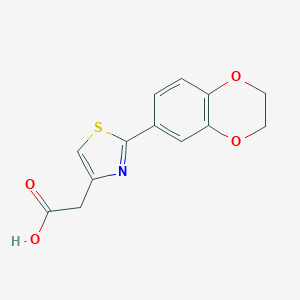 molecular formula C13H11NO4S B3389817 2-[2-(2,3-Dihydro-1,4-benzodioxin-6-yl)-1,3-thiazol-4-yl]acetic acid CAS No. 938289-21-5
