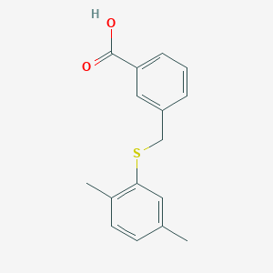 molecular formula C16H16O2S B3389818 3-{[(2,5-Dimethylphenyl)sulfanyl]methyl}benzoic acid CAS No. 938308-74-8