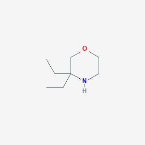 molecular formula C8H17NO B3389842 3,3-Diethylmorpholine CAS No. 938374-28-8
