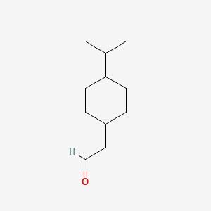 molecular formula C11H20O B3389854 Cyclohexaneacetaldehyde, 4-(1-methylethyl)- CAS No. 93981-63-6