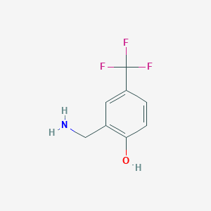 molecular formula C8H8F3NO B3389861 2-(Aminomethyl)-4-(trifluoromethyl)phenol CAS No. 940875-31-0
