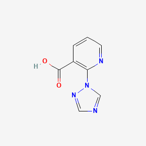 molecular formula C8H6N4O2 B3389879 2-(1H-1,2,4-triazol-1-yl)nicotinic acid CAS No. 941400-53-9