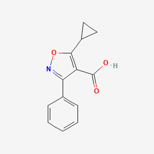 molecular formula C13H11NO3 B3389895 5-Cyclopropyl-3-phenylisoxazole-4-carboxylic acid CAS No. 943130-42-5