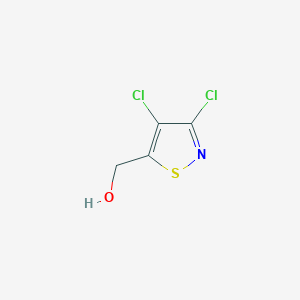 molecular formula C4H3Cl2NOS B3389901 (3,4-Dichloroisothiazol-5-yl)methanol CAS No. 944281-39-4