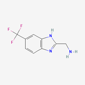 molecular formula C9H8F3N3 B3389903 2-(Aminomethyl)-6-(trifluoromethyl)benzimidazole CAS No. 944903-89-3