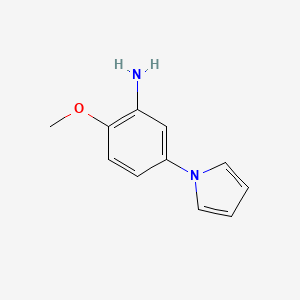 molecular formula C11H12N2O B3389915 2-methoxy-5-(1H-pyrrol-1-yl)aniline CAS No. 946699-24-7