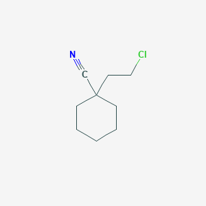 molecular formula C9H14ClN B3389926 1-(2-Chloroethyl)cyclohexane-1-carbonitrile CAS No. 94695-90-6