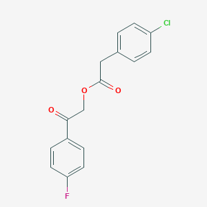 molecular formula C16H12ClFO3 B338994 2-(4-Fluorophenyl)-2-oxoethyl (4-chlorophenyl)acetate 