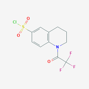 molecular formula C11H9ClF3NO3S B3389943 1-(2,2,2-Trifluoroacetyl)-1,2,3,4-tetrahydroquinoline-6-sulfonyl chloride CAS No. 947498-97-7