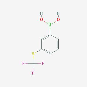 molecular formula C7H6BF3O2S B3389947 3-(Trifluoromethylthio)-benzeneboronic acid CAS No. 947533-13-3