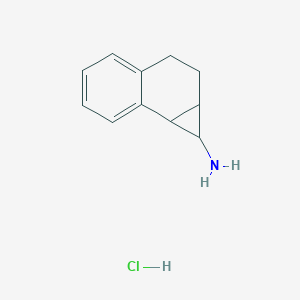 molecular formula C11H14ClN B3389957 1H,1aH,2H,3H,7bH-cyclopropa[a]naphthalen-1-amine hydrochloride CAS No. 94891-73-3