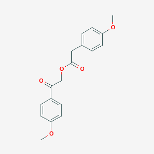 molecular formula C18H18O5 B338996 2-(4-Methoxyphenyl)-2-oxoethyl (4-methoxyphenyl)acetate 