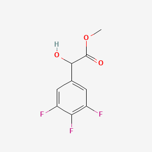molecular formula C9H7F3O3 B3389965 Hydroxy-(3,4,5-trifluoro-phenyl)-acetic acid methyl ester CAS No. 949167-51-5