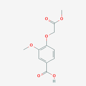 molecular formula C11H12O6 B3389972 3-Methoxy-4-(2-methoxy-2-oxoethoxy)benzoic acid CAS No. 94946-79-9