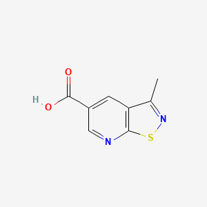 molecular formula C8H6N2O2S B3389979 3-Methyl-[1,2]thiazolo[5,4-b]pyridine-5-carboxylic acid CAS No. 949685-30-7