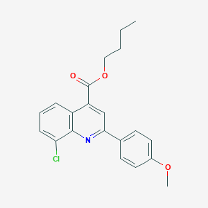 Butyl 8-chloro-2-(4-methoxyphenyl)quinoline-4-carboxylate