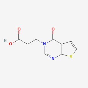 molecular formula C9H8N2O3S B3389994 3-{4-oxo-3H,4H-thieno[2,3-d]pyrimidin-3-yl}propanoic acid CAS No. 950029-05-7