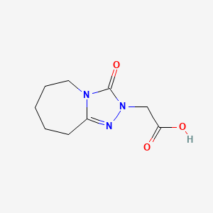 molecular formula C9H13N3O3 B3390008 2-{3-oxo-2H,3H,5H,6H,7H,8H,9H-[1,2,4]triazolo[4,3-a]azepin-2-yl}acetic acid CAS No. 950114-53-1
