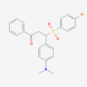 molecular formula C23H22BrNO3S B339001 3-[(4-Bromophenyl)sulfonyl]-3-[4-(dimethylamino)phenyl]-1-phenylpropan-1-one 