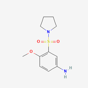 molecular formula C11H16N2O3S B3390028 4-Methoxy-3-(pyrrolidine-1-sulfonyl)aniline CAS No. 951911-18-5