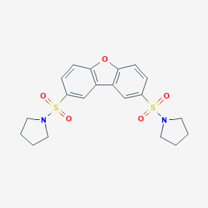 molecular formula C20H22N2O5S2 B339004 1,1'-(Dibenzo[b,d]furan-2,8-diyldisulfonyl)dipyrrolidine 