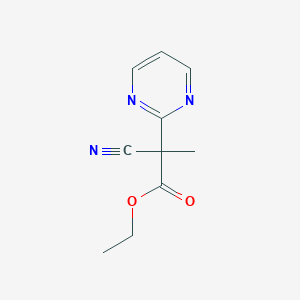 molecular formula C10H11N3O2 B3390041 Ethyl 2-cyano-2-(pyrimidin-2-yl)propanoate CAS No. 95234-38-1