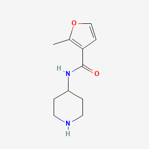 molecular formula C11H16N2O2 B3390068 2-methyl-N-(piperidin-4-yl)furan-3-carboxamide CAS No. 953733-17-0