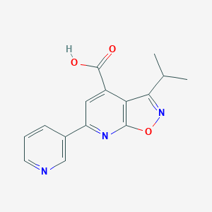 3-(Propan-2-yl)-6-(pyridin-3-yl)-[1,2]oxazolo[5,4-b]pyridine-4-carboxylic acid