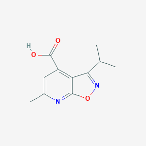 molecular formula C11H12N2O3 B3390095 6-Methyl-3-(propan-2-yl)-[1,2]oxazolo[5,4-b]pyridine-4-carboxylic acid CAS No. 953891-44-6