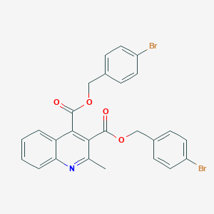 molecular formula C26H19Br2NO4 B339011 Bis(4-bromobenzyl) 2-methyl-3,4-quinolinedicarboxylate 