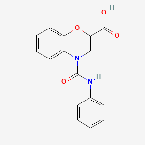 molecular formula C16H14N2O4 B3390115 4-(phenylcarbamoyl)-3,4-dihydro-2H-1,4-benzoxazine-2-carboxylic acid CAS No. 953895-47-1