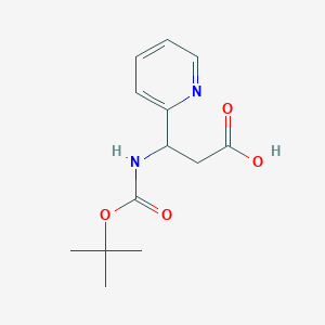 molecular formula C13H18N2O4 B3390143 3-(Tert-butoxycarbonylamino)-3-(pyridin-2-YL)propanoic acid CAS No. 954225-54-8