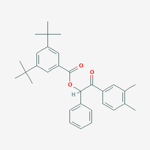 molecular formula C31H36O3 B339017 2-(3,4-Dimethylphenyl)-2-oxo-1-phenylethyl 3,5-ditert-butylbenzoate 
