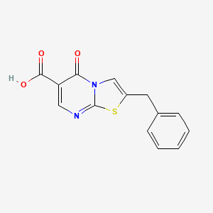 molecular formula C14H10N2O3S B3390177 2-benzyl-5-oxo-5H-[1,3]thiazolo[3,2-a]pyrimidine-6-carboxylic acid CAS No. 954260-10-7