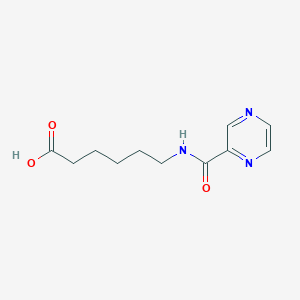 molecular formula C11H15N3O3 B3390181 6-(Pyrazin-2-ylformamido)hexanoic acid CAS No. 954270-15-6