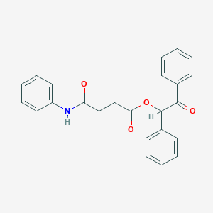molecular formula C24H21NO4 B339019 2-Oxo-1,2-diphenylethyl 4-anilino-4-oxobutanoate 