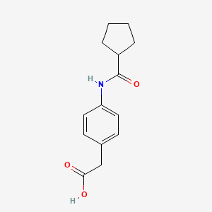 molecular formula C14H17NO3 B3390208 2-(4-Cyclopentaneamidophenyl)acetic acid CAS No. 954563-80-5