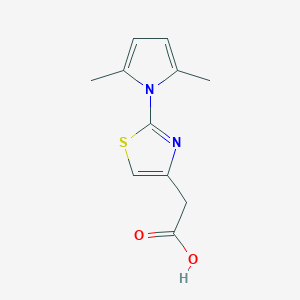 molecular formula C11H12N2O2S B3390210 2-[2-(2,5-dimethyl-1H-pyrrol-1-yl)-1,3-thiazol-4-yl]acetic acid CAS No. 954564-61-5