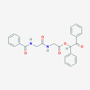 molecular formula C25H22N2O5 B339022 (2-Oxo-1,2-diphenylethyl) 2-[(2-benzamidoacetyl)amino]acetate 