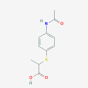 molecular formula C11H13NO3S B3390232 2-[(4-Acetamidophenyl)sulfanyl]propanoic acid CAS No. 954575-40-7