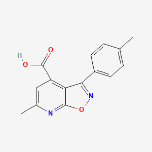 molecular formula C15H12N2O3 B3390235 6-Methyl-3-(4-methylphenyl)-[1,2]oxazolo[5,4-b]pyridine-4-carboxylic acid CAS No. 954576-62-6