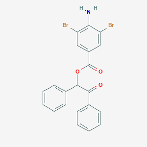 molecular formula C21H15Br2NO3 B339026 2-Oxo-1,2-diphenylethyl 4-amino-3,5-dibromobenzoate 