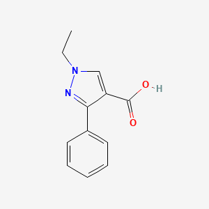 molecular formula C12H12N2O2 B3390268 1-乙基-3-苯基-1H-吡唑-4-羧酸 CAS No. 956444-40-9