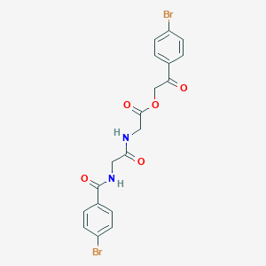 molecular formula C19H16Br2N2O5 B339027 2-(4-Bromophenyl)-2-oxoethyl ({[(4-bromobenzoyl)amino]acetyl}amino)acetate 