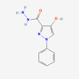 molecular formula C10H10N4O2 B3390287 4-hydroxy-1-phenyl-1H-pyrazole-3-carbohydrazide CAS No. 956781-13-8
