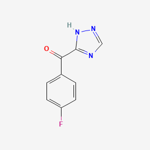 molecular formula C9H6FN3O B3390293 3-(4-fluorobenzoyl)-4H-1,2,4-triazole CAS No. 95727-87-0