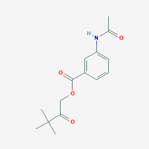 molecular formula C15H19NO4 B339031 3,3-Dimethyl-2-oxobutyl 3-(acetylamino)benzoate 