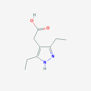 molecular formula C9H14N2O2 B3390318 2-(3,5-diethyl-1H-pyrazol-4-yl)acetic acid CAS No. 960061-50-1