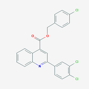 molecular formula C23H14Cl3NO2 B339033 4-Chlorobenzyl 2-(3,4-dichlorophenyl)-4-quinolinecarboxylate 